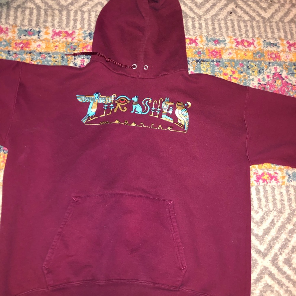 Thrasher Hieroglyphic Hoodie Maroon